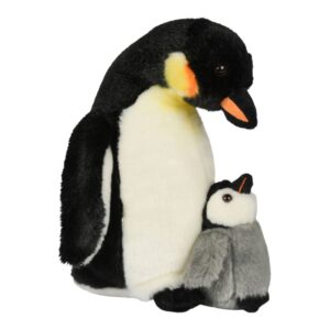 Peluche Manchot Empereur et Son Bébé 28 cm