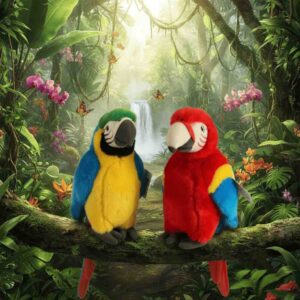 Peluche Couple Perroquets