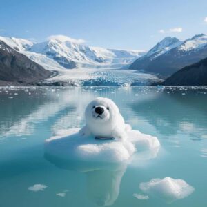 Peluche Phoque Blanc 18 cm