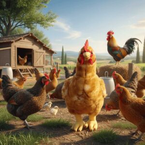 Peluche Poule Rousse 33 cm